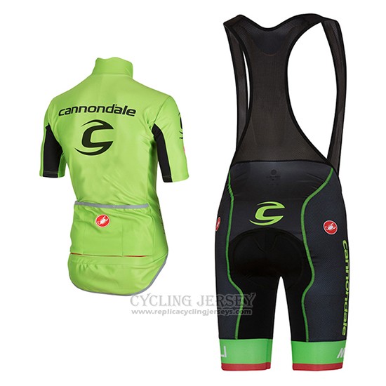 2017 Cycling Jersey Cannondale Green Short Sleeve and Bib Short